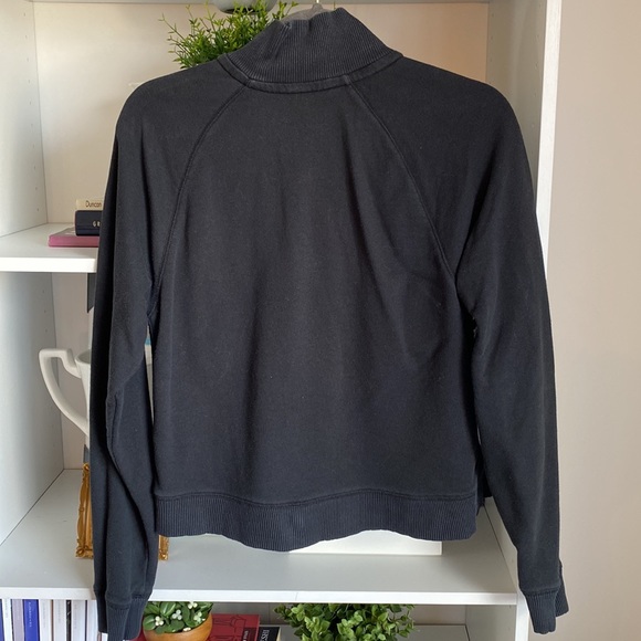 Black Half-Zip Sweatshirt by PINK - Picture 4 of 5